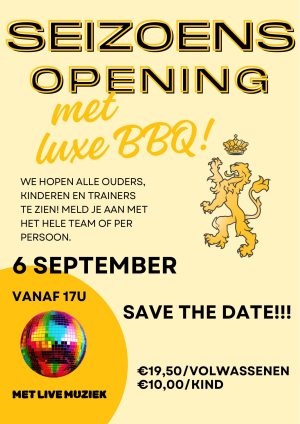 Seizoensopening 6 september