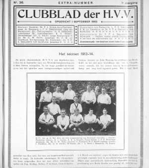 Clubblad jaargang 001 No. 36 extra nummer kampioenschap HVV