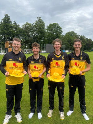 De 4 HCC 1 debutanten Conor, Adam, Jed en Teun