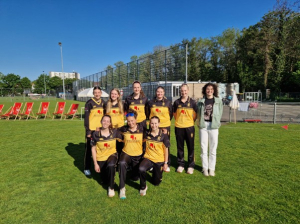 Top: Lara Leemhuis, Ima van Aerssen, Iris Zwilling, Coco Steenstra Toussaint, Ella Stallwood, Mikkie Zwilling; Bottom: Fr&eacute;d&eacute;rique Overdijk, Phebe Molkenboer, Libby Stead