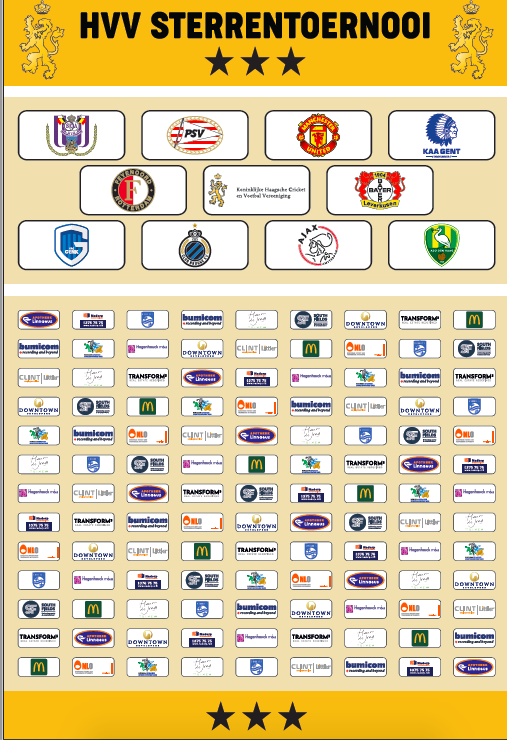 Aanstaande zaterdag Sterrentoernooi....