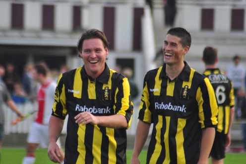 Marc Engelkamp (l) .. 2-2 in de dying seconds of the match