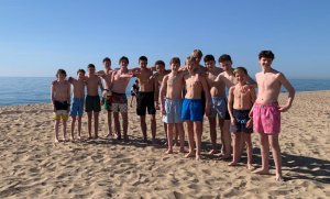 Teambuilding en rustig toewerken naar de wedstrijd op het strand